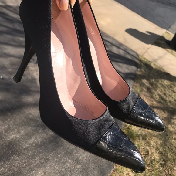 PRADA Croc cap toe satin pumps - Size 41 - Picture 2 of 14